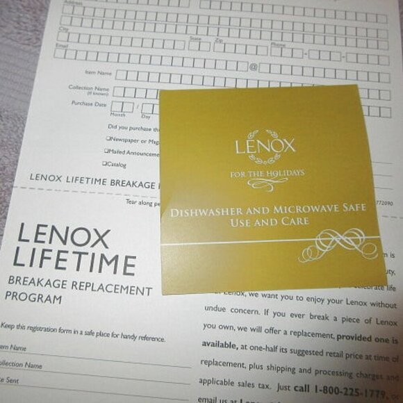 4X Lot Lenox Holiday Desert Salad Plates Holly Berries Red Border Christmas NIB - Picture 8 of 10